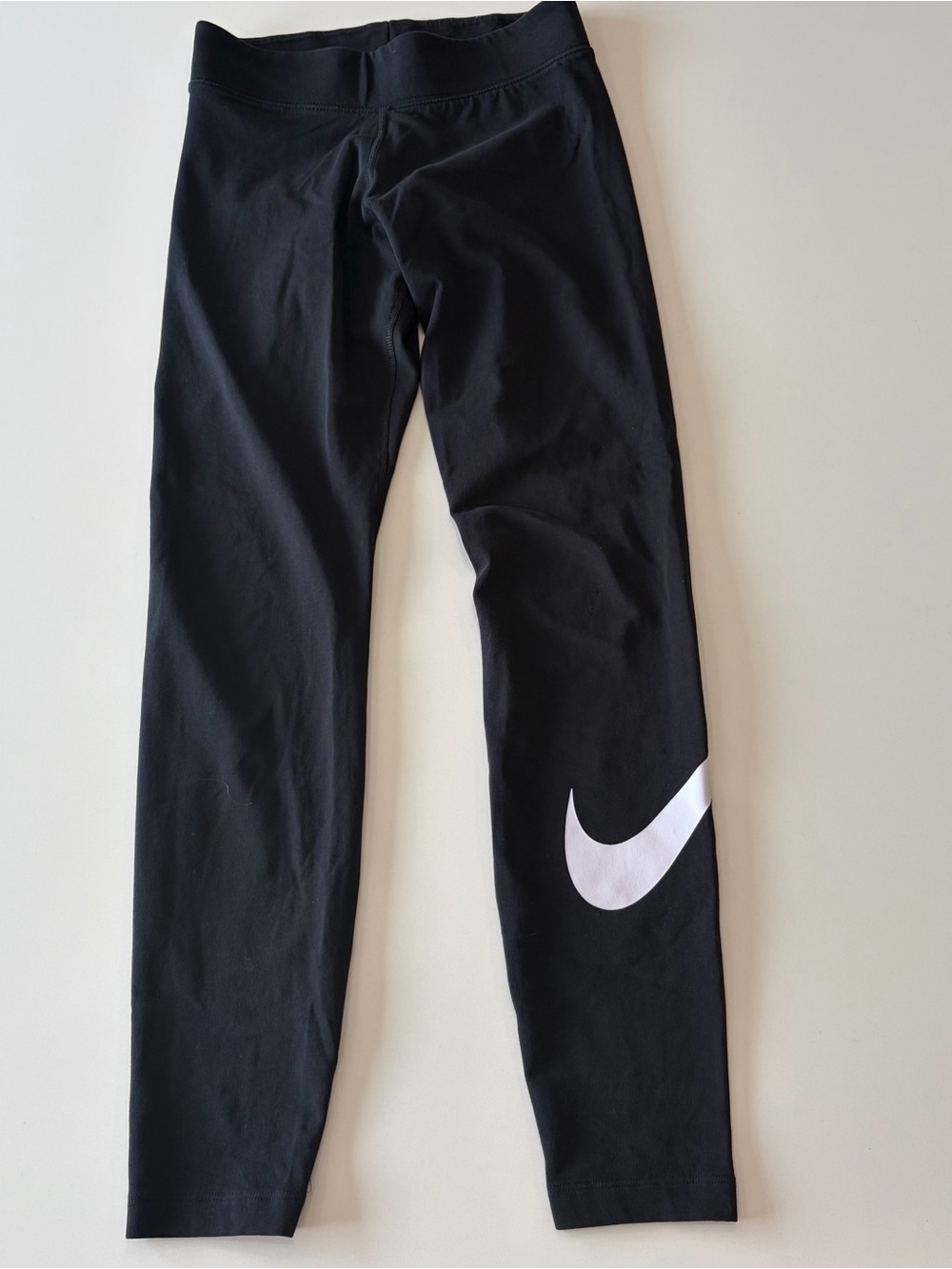 Women’s Nike size Small Black Leggings with White Swoosh